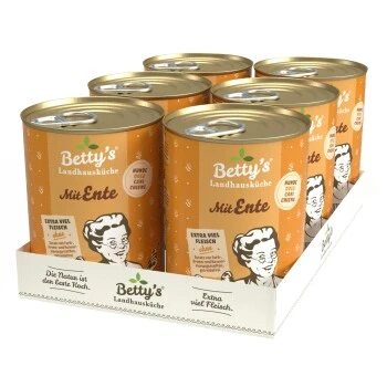 Betty's Landhausküche Mit Ente 6 X 400g Für Hund 2 Betty's Landhausküche Mit Ente 6 X 400g Für Hund – Bild 2