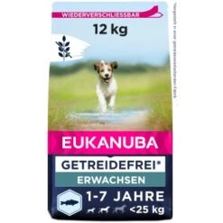 EUKANUBA Getreidefrei Mit Fisch Für Kleine Und Mittelgroße Rassen 12 Kg