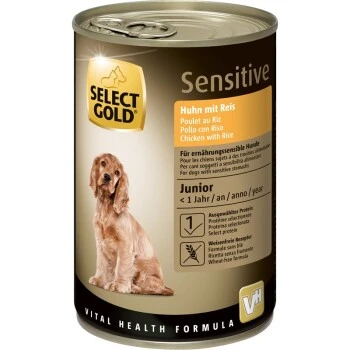 SELECT GOLD Sensitive Junior Huhn & Reis 6x400 G 1 SELECT GOLD Sensitive Junior Huhn & Reis 6x400 G