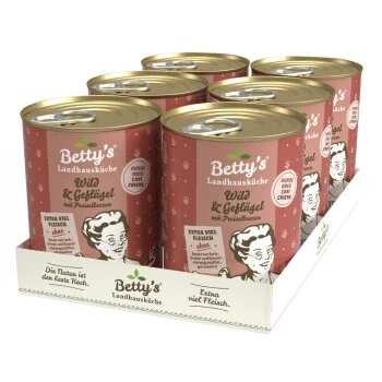 Betty's Landhausküche Wild & Geflügel 6 X 400g Für Hund 2 Betty's Landhausküche Wild & Geflügel 6 X 400g Für Hund – Bild 2
