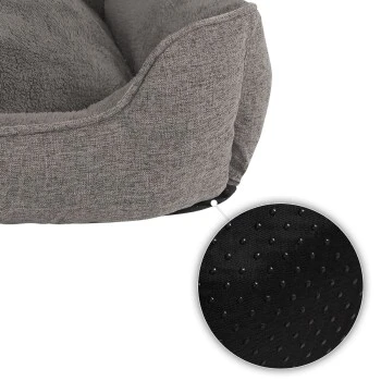 Lionto Hundebett Meliert Hundekissen Grau S 5 Lionto Hundebett Meliert Hundekissen Grau S – Bild 5