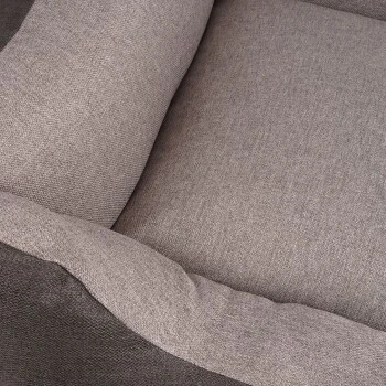 Knuffelwuff Hundebett Luke Aus Velours Mit Feinem Handwebcharakter Schwarz/ Grau M-L 3 Knuffelwuff Hundebett Luke Aus Velours Mit Feinem Handwebcharakter Schwarz/ Grau M-L – Bild 3