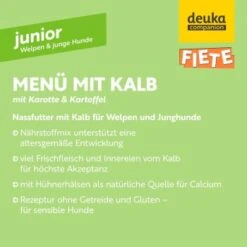 Fiete Junior Menü Mit Kalb, Karotte Und Kartoffel Deutsches Premium-Nassfutter 6x400g Dose -Ruffweal Verkaufe 90595963a6b10ebdc52897ea53719227b8df6a4c 1498592 de DE 577c11a73ded35ff8a470c9d694bdd33638d6e41x5R0sN
