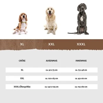 Knuffelwuff Kunstleder Hundebett Jerry Schwarz XL 2 Knuffelwuff Kunstleder Hundebett Jerry Schwarz XL – Bild 2